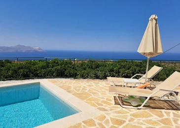 Beautiful Stone Villa with Panoramic Sea View in Crete Island ID: 2843