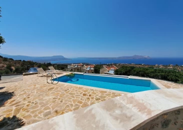 Beautiful Stone Villa with Panoramic Sea View in Crete Island ID: 2851