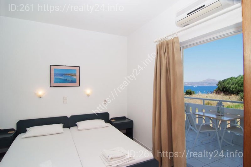 Триповерховий готель  в 100 метрах від чудового пляжу курорту Альміріда Крит Греція ID: 2926