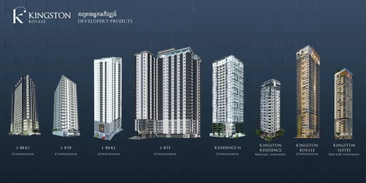 Квартира 2 спальни 87м2 в Kingston Royale роскошный кондоминиум в центре Пномпеня Камбоджа ID: 28912