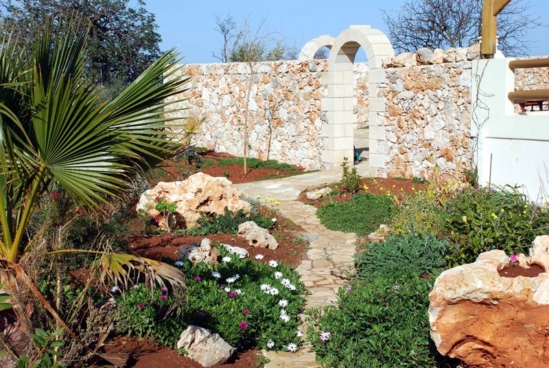 Arrangement of the garden. Landscape design CC DomKrit Crete Greece