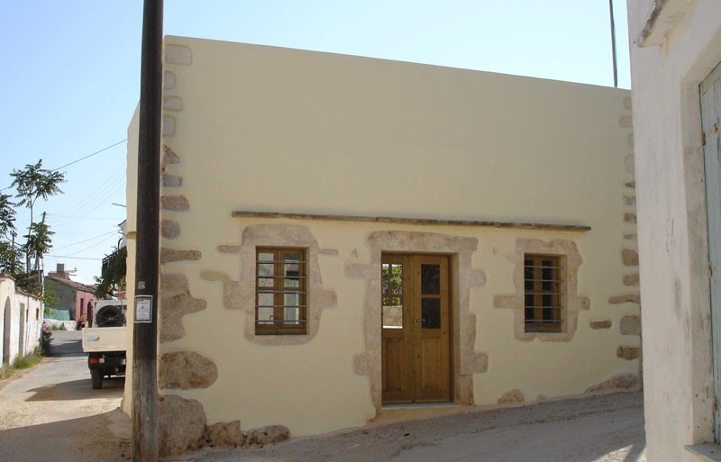 Reconstruction and repair of the building of Crete Greece CC DomKrit. After reconstruction